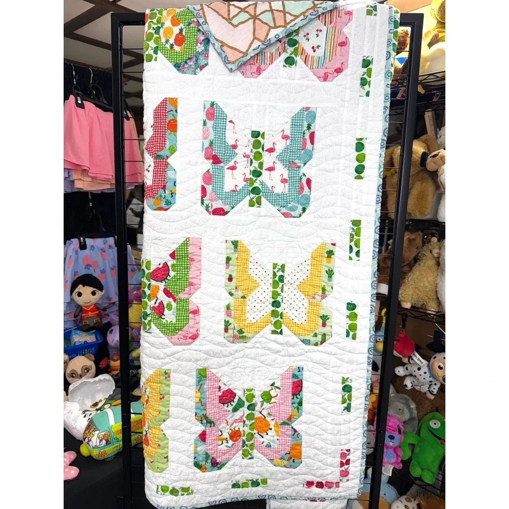 Handmade Baby Quilt Social Butterfly Lella Boutique Vanessa Goertzen 53